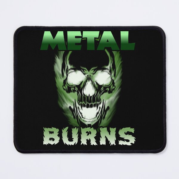 Item preview, Metal Burns Green Ghost Skull designed and sold by FMH.