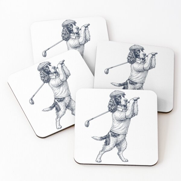 Item preview, Vintage English Springer Spaniel Playing Golf Golfer Dog Lover designed and sold by TerryConnells.