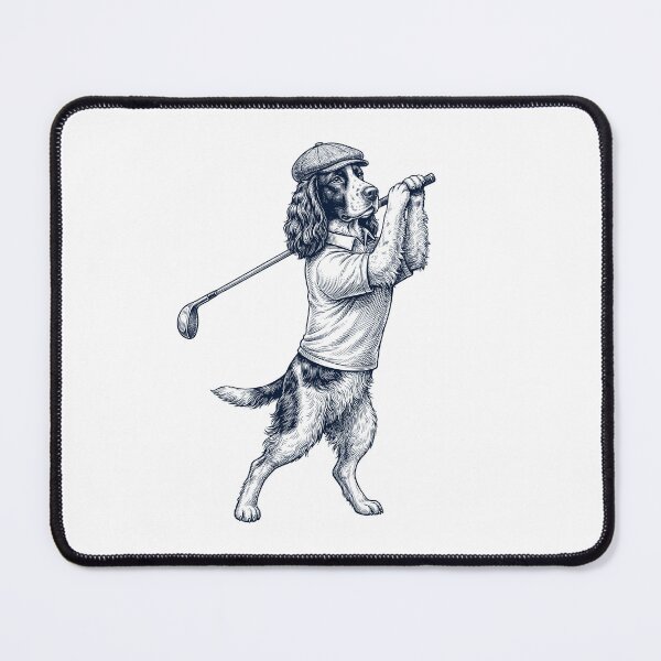 Item preview, Vintage English Springer Spaniel Playing Golf Golfer Dog Lover designed and sold by TerryConnells.