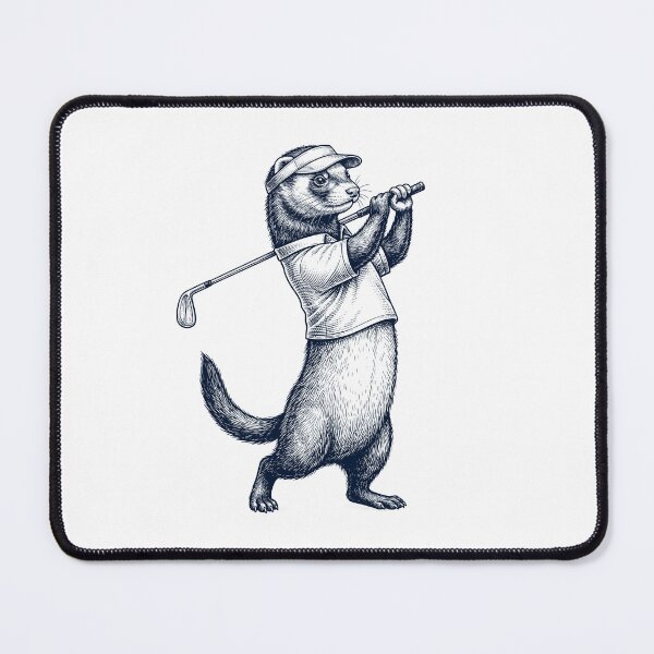 Item preview, Vintage Ferret Playing Golf Golfer Animal Lover designed and sold by TerryConnells.