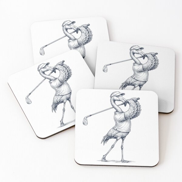 Item preview, Vintage Flamingo Playing Golf Golfer Animal Lover designed and sold by TerryConnells.