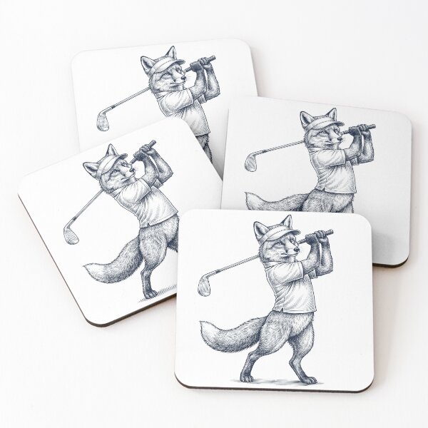 Item preview, Vintage Fox Playing Golf Golfer Animal Lover designed and sold by TerryConnells.