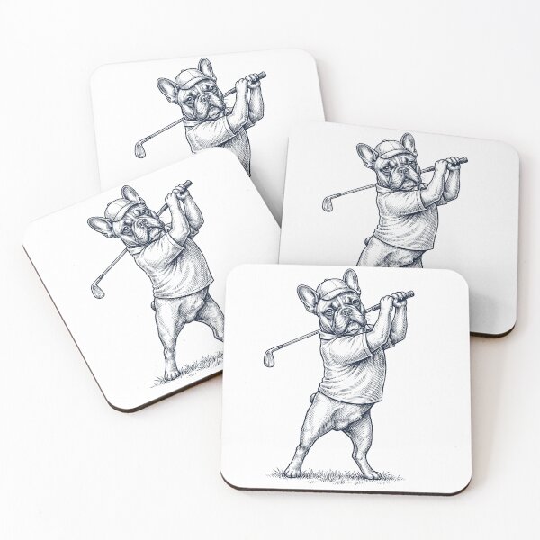 Item preview, Vintage French Bulldog Playing Golf Golfer Dog Lover designed and sold by TerryConnells.