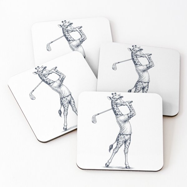 Item preview, Vintage Giraffe Playing Golf Golfer Animal Lover designed and sold by TerryConnells.