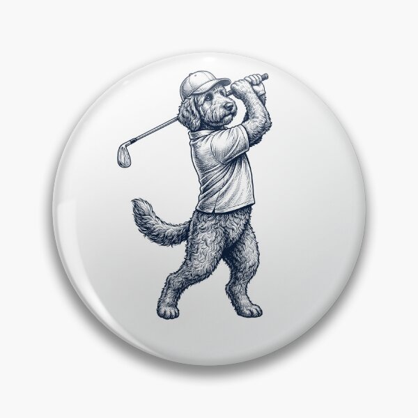 Item preview, Vintage Goldendoodle Playing Golf Golfer Dog Lover designed and sold by TerryConnells.