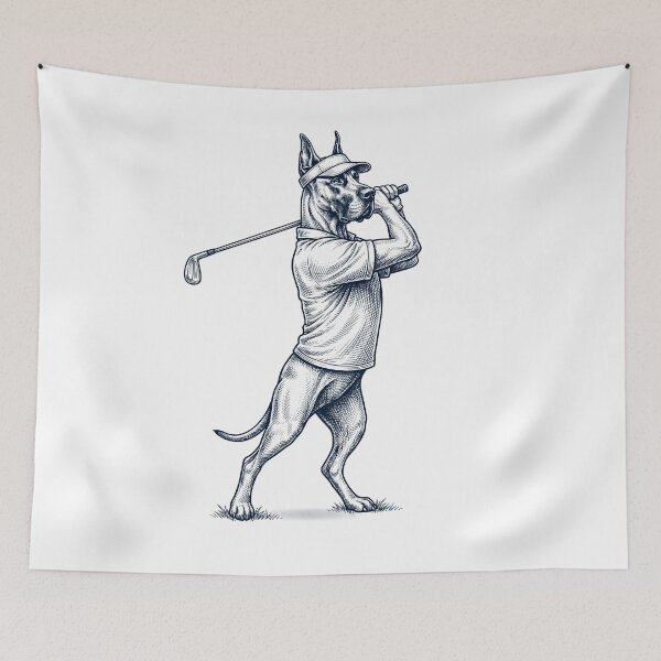 Item preview, Vintage Great Dane Playing Golf Golfer Dog Lover designed and sold by TerryConnells.