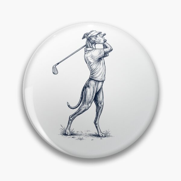 Item preview, Vintage Greyhound Playing Golf Golfer Dog Lover designed and sold by TerryConnells.