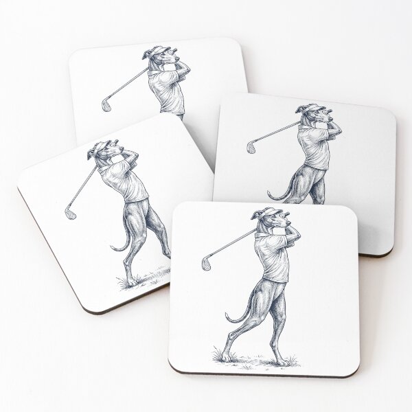 Item preview, Vintage Greyhound Playing Golf Golfer Dog Lover designed and sold by TerryConnells.