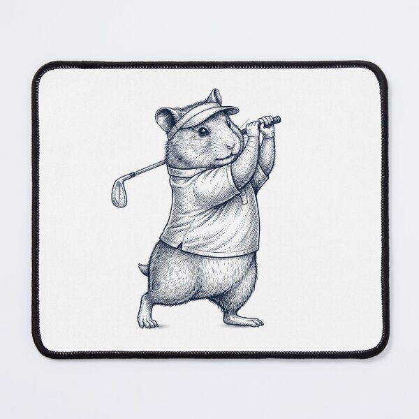 Item preview, Vintage Hamster Playing Golf Golfer Animal Lover designed and sold by TerryConnells.