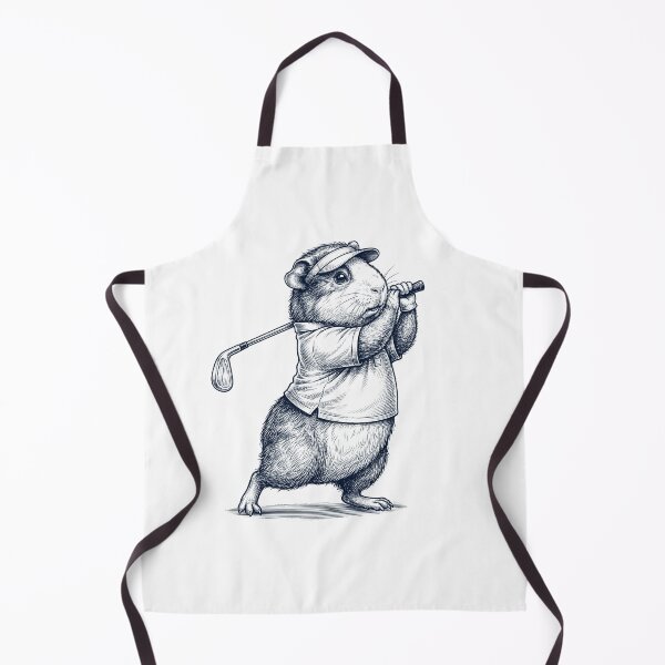 Item preview, Vintage Guinea Pig Playing Golf Golfer Animal Lover designed and sold by TerryConnells.