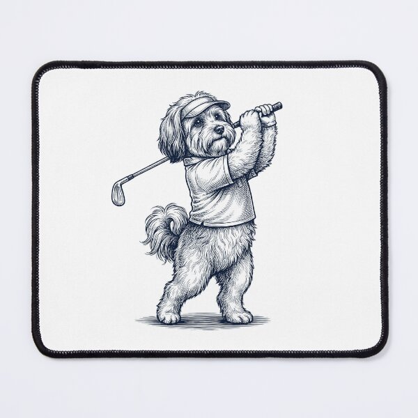 Item preview, Vintage Havanese Playing Golf Golfer Dog Lover designed and sold by TerryConnells.