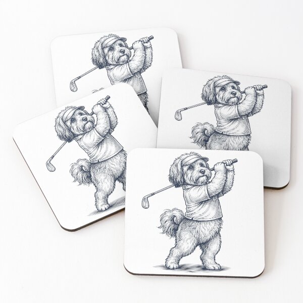 Item preview, Vintage Havanese Playing Golf Golfer Dog Lover designed and sold by TerryConnells.