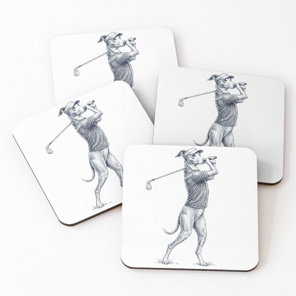 Item preview, Vintage Italian Greyhound Playing Golf Golfer Dog Lover designed and sold by TerryConnells.