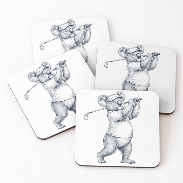 Item preview, Vintage Koala Playing Golf Golfer Animal Lover designed and sold by TerryConnells.