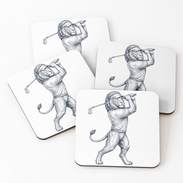 Item preview, Vintage Lion Playing Golf Golfer Animal Lover designed and sold by TerryConnells.