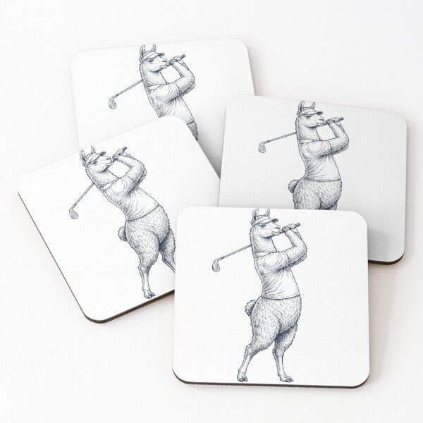 Item preview, Vintage Llama Playing Golf Golfer Animal Lover designed and sold by TerryConnells.