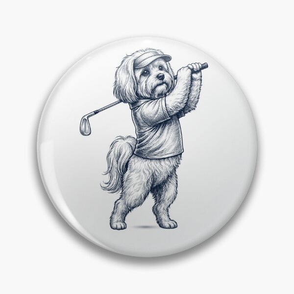 Item preview, Vintage Maltese Playing Golf Golfer Dog Lover designed and sold by TerryConnells.