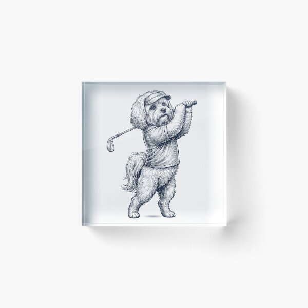 Item preview, Vintage Maltese Playing Golf Golfer Dog Lover designed and sold by TerryConnells.