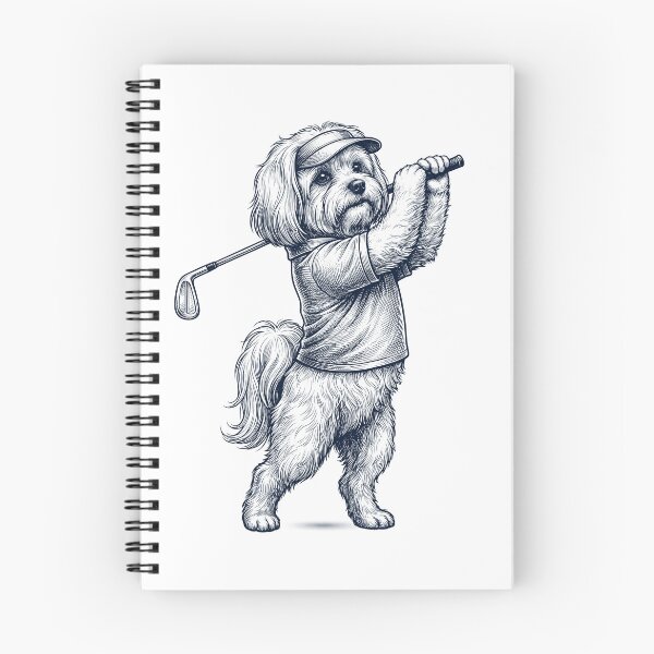 Item preview, Vintage Maltese Playing Golf Golfer Dog Lover designed and sold by TerryConnells.