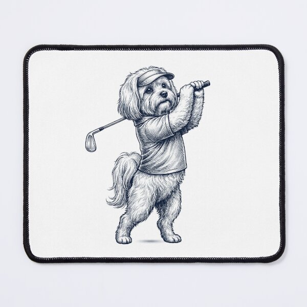 Item preview, Vintage Maltese Playing Golf Golfer Dog Lover designed and sold by TerryConnells.