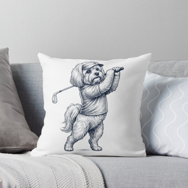 Item preview, Vintage Maltese Playing Golf Golfer Dog Lover designed and sold by TerryConnells.