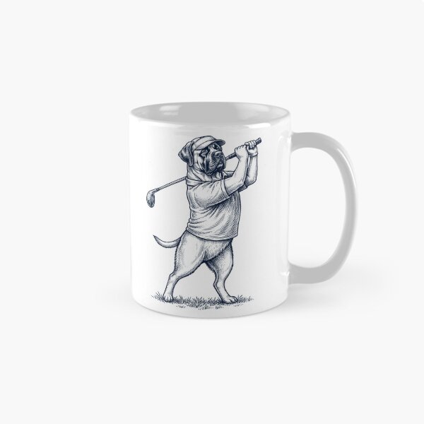 Item preview, Vintage Mastiff Playing Golf Golfer Dog Lover designed and sold by TerryConnells.