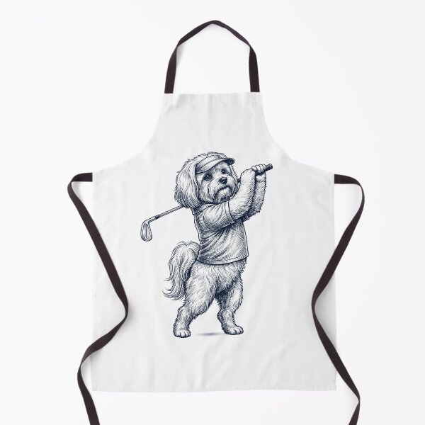 Item preview, Vintage Maltese Playing Golf Golfer Dog Lover designed and sold by TerryConnells.