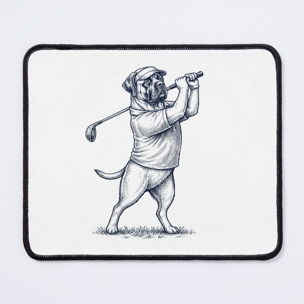 Item preview, Vintage Mastiff Playing Golf Golfer Dog Lover designed and sold by TerryConnells.