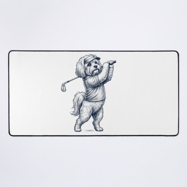 Item preview, Vintage Maltese Playing Golf Golfer Dog Lover designed and sold by TerryConnells.