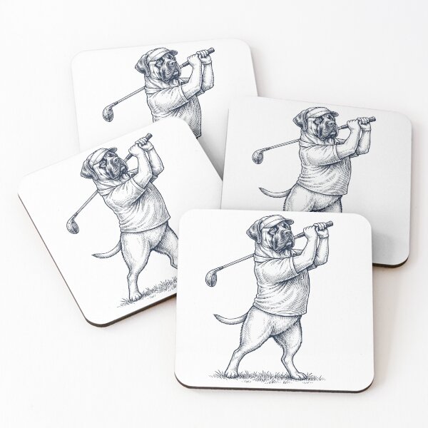 Item preview, Vintage Mastiff Playing Golf Golfer Dog Lover designed and sold by TerryConnells.
