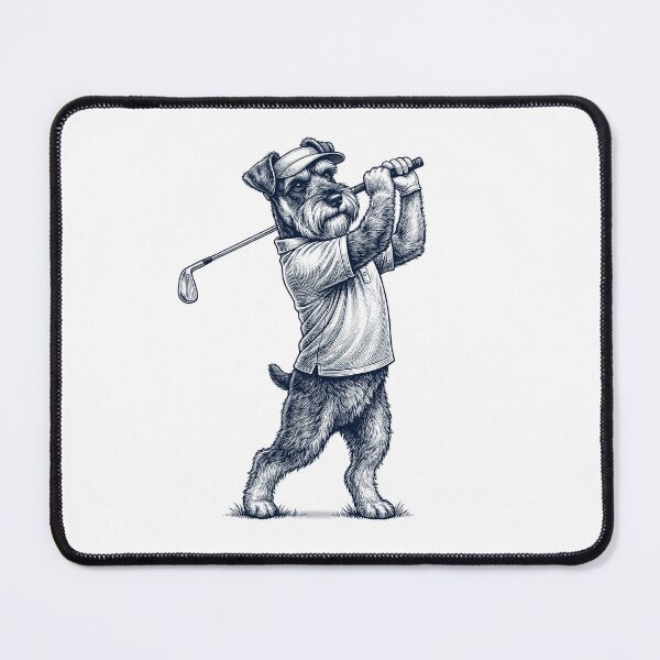 Item preview, Vintage Miniature Schnauzer Playing Golf Golfer Dog Lover designed and sold by TerryConnells.