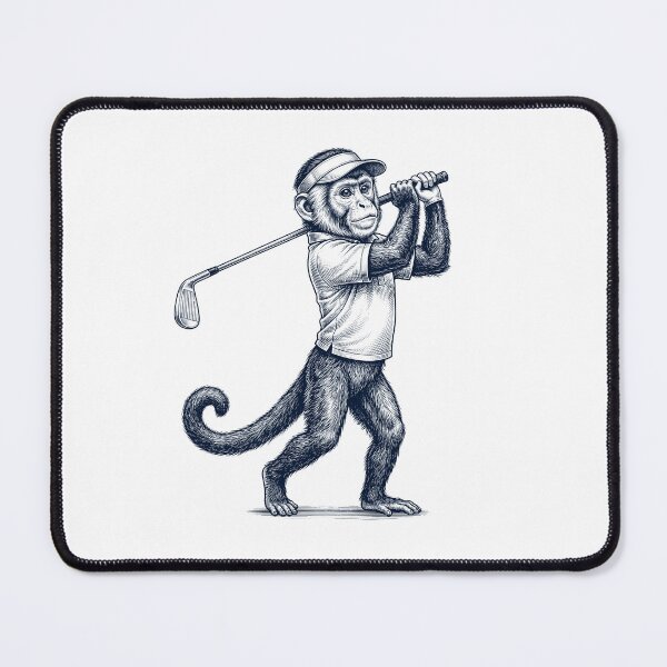 Item preview, Vintage Monkey Playing Golf Golfer Animal Lover designed and sold by TerryConnells.