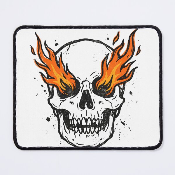 Item preview, Flaming Eyes Skull Graphic Illustration designed and sold by seven things shop.