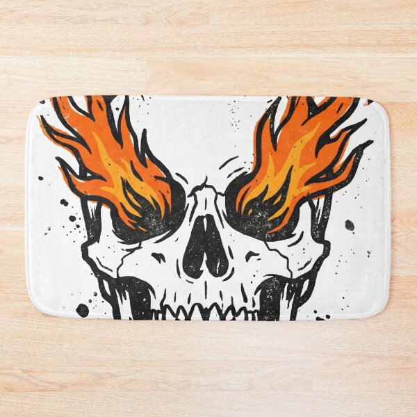 Item preview, Flaming Eyes Skull Graphic Illustration designed and sold by seven things shop.