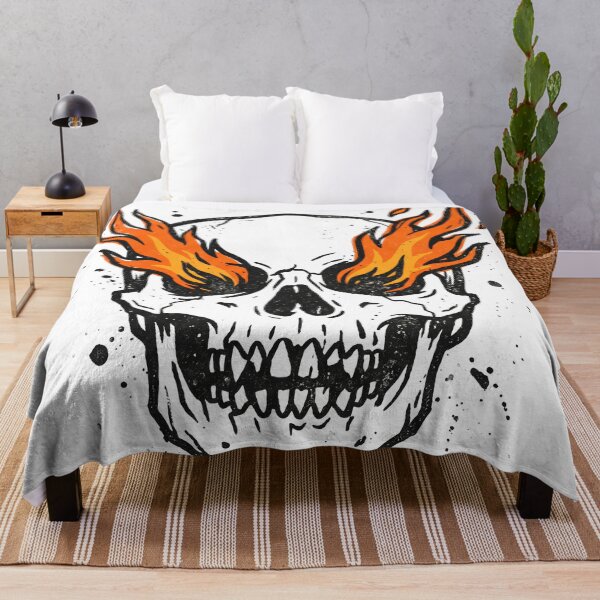 Item preview, Flaming Eyes Skull Graphic Illustration designed and sold by seven things shop.
