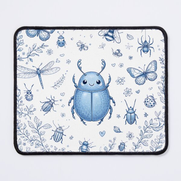 Item preview, Cute Beetle Blue Vintage Illustration designed and sold by GogaVibeRe.
