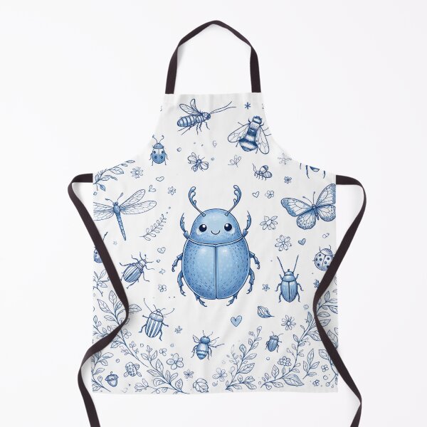 Item preview, Cute Beetle Blue Vintage Illustration designed and sold by GogaVibeRe.