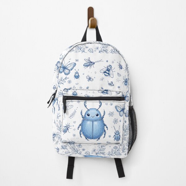 Item preview, Cute Beetle Blue Vintage Illustration designed and sold by GogaVibeRe.