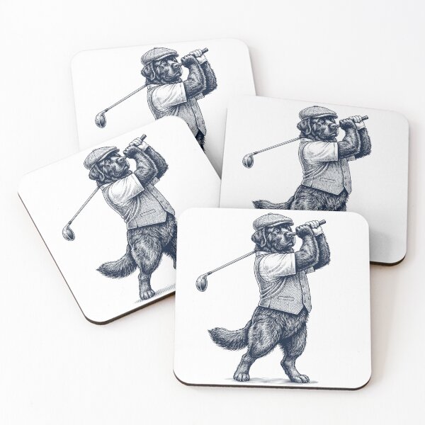 Item preview, Vintage Newfoundland Playing Golf Golfer Dog Lover designed and sold by TerryConnells.