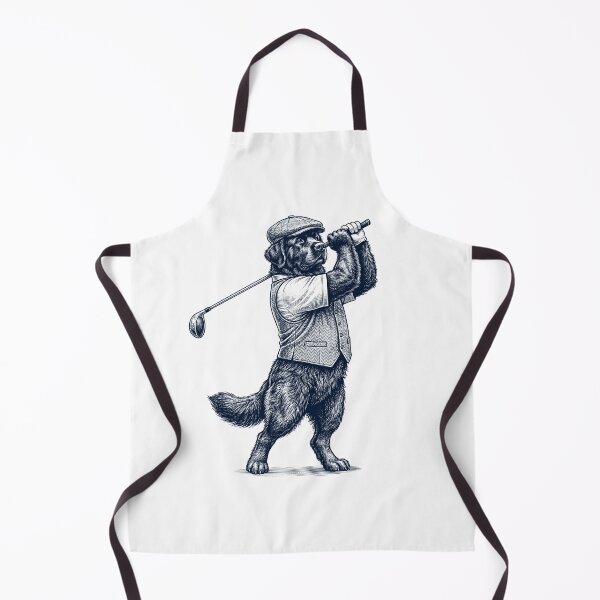 Item preview, Vintage Newfoundland Playing Golf Golfer Dog Lover designed and sold by TerryConnells.