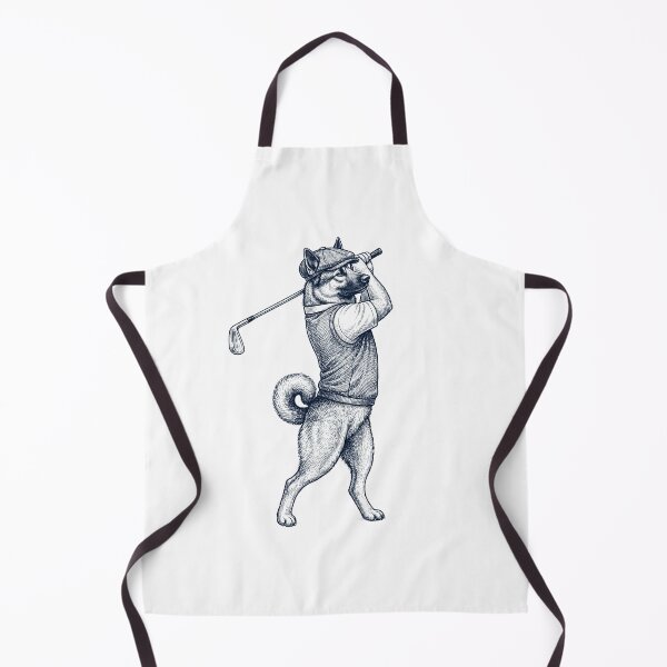 Item preview, Vintage Norwegian Elkhound Playing Golf Golfer Dog Lover designed and sold by TerryConnells.