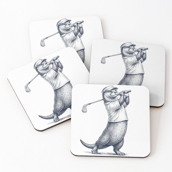 Item preview, Vintage Otter Playing Golf Golfer Animal Lover designed and sold by TerryConnells.