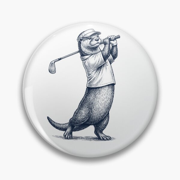 Item preview, Vintage Otter Playing Golf Golfer Animal Lover designed and sold by TerryConnells.