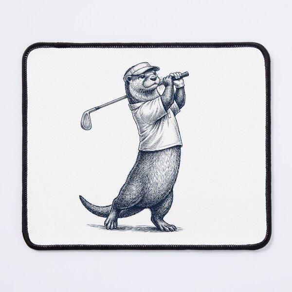 Item preview, Vintage Otter Playing Golf Golfer Animal Lover designed and sold by TerryConnells.