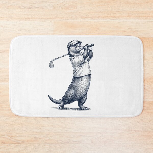 Item preview, Vintage Otter Playing Golf Golfer Animal Lover designed and sold by TerryConnells.
