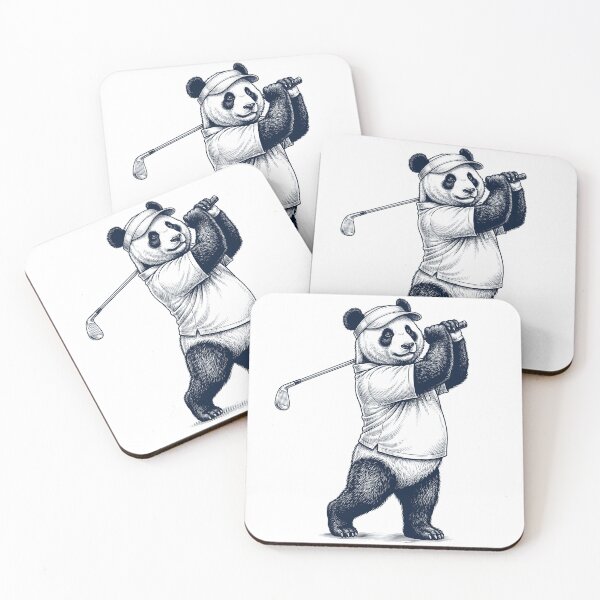 Item preview, Vintage Panda Playing Golf Golfer Animal Lover designed and sold by TerryConnells.