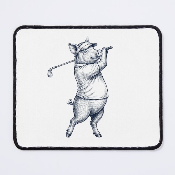 Item preview, Vintage Pig Playing Golf Golfer Animal Lover designed and sold by TerryConnells.