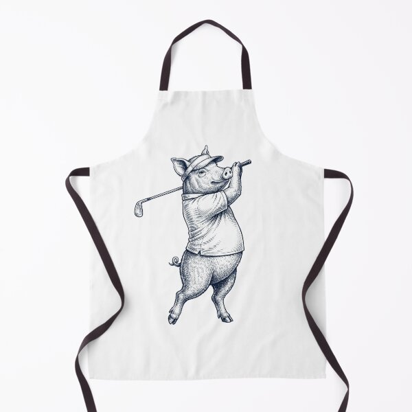 Item preview, Vintage Pig Playing Golf Golfer Animal Lover designed and sold by TerryConnells.