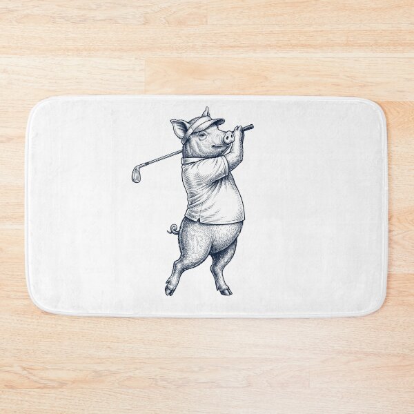 Item preview, Vintage Pig Playing Golf Golfer Animal Lover designed and sold by TerryConnells.