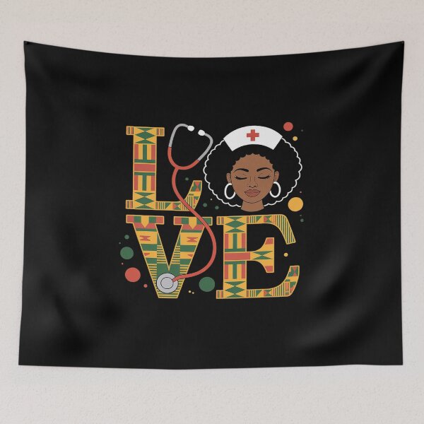 Item preview, LOVE Nurse Nursing Black Girl Magic Juneteenth Black History designed and sold by fferomananul.